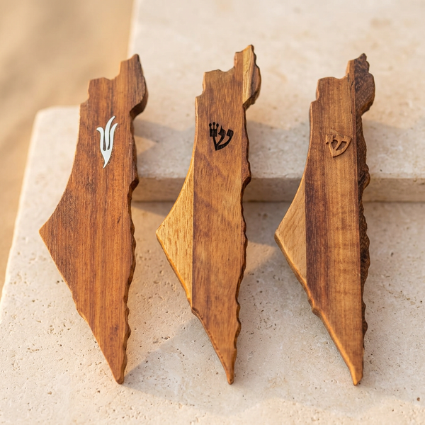 Mezouza Israël en bois