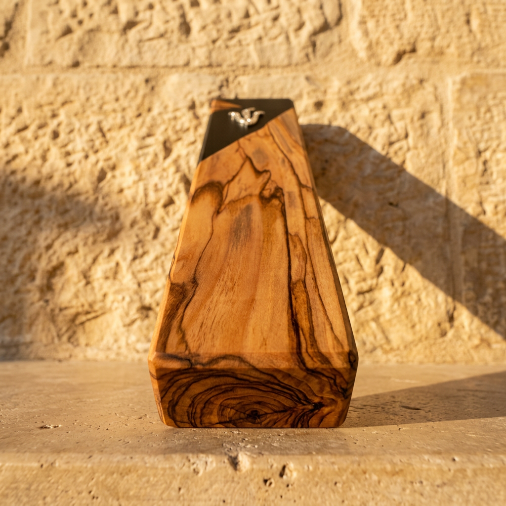 Mezouza en bois d'olivier & Époxy