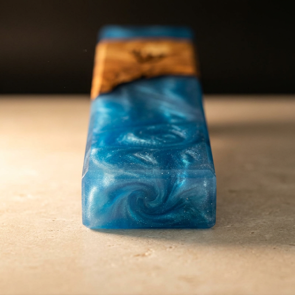 Mezouza en bois d'olivier & Époxy